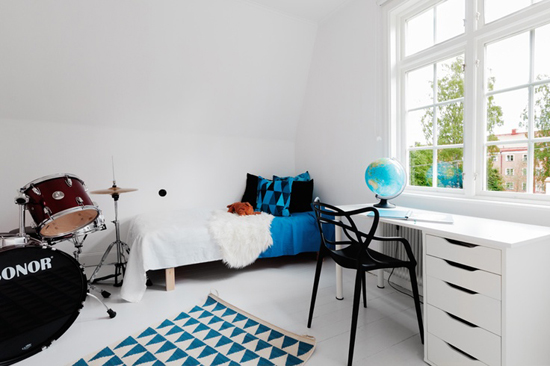 Pokój dla nastolatka  w stylu skandynawskim